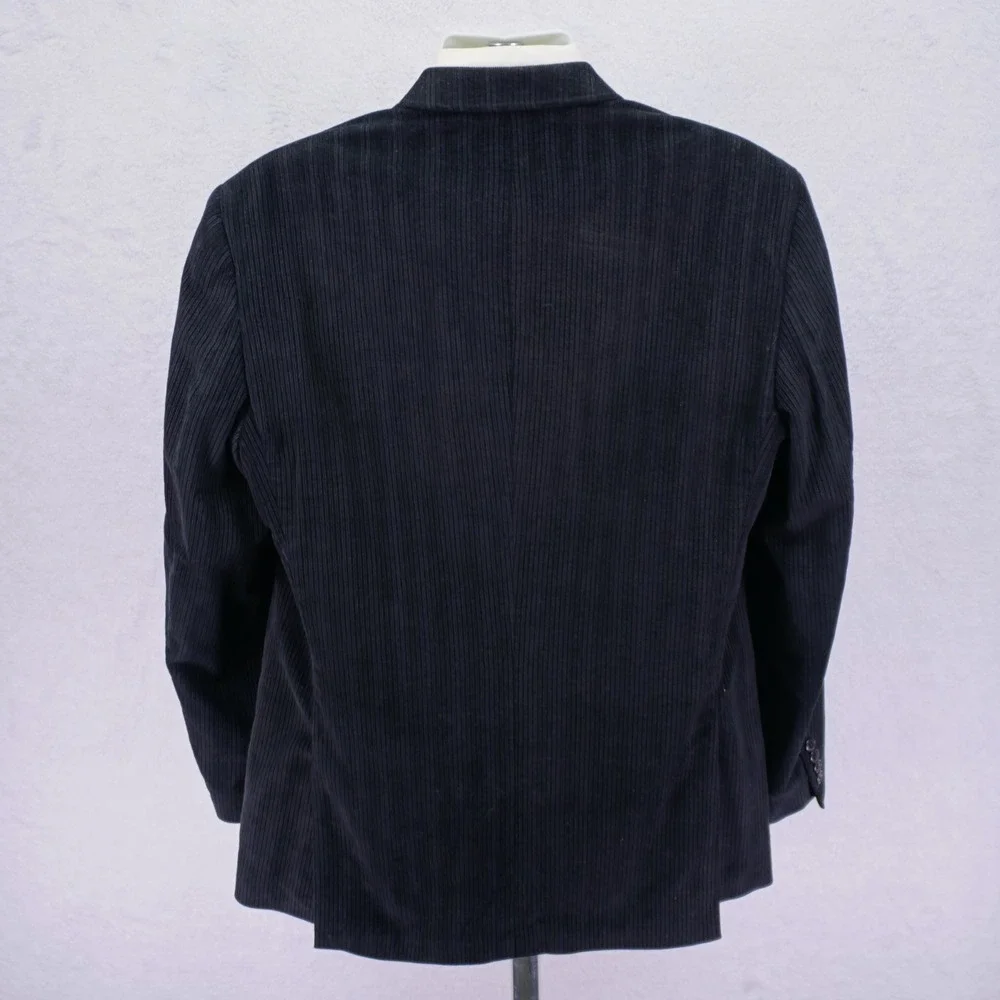 JF‎ Ferrar Corduroy Suede Black Cotton 2 Button Blazer 44L